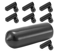 SHOWERORO 15 Piezas Tapa Protectora de Goma para Estacas de Tienda de Campaña y Puntas de Bastón de Senderismo, 8mm, Negra, Ajuste Ceñido, para Senderismo y Camping al Aire Libre