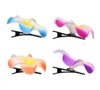 SHOWERORO 18 piezas Clips para Cabello con Flores Hawaianas Plumeria de Unidades Colores Aleatorios Accesorios Elegantes para Bodas Fiestas y Playa Pinzas Decorativas para Color Aleatorio