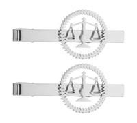 SHOWERORO 2 Alfileres de Corbata de Acero Inoxidable con Forma de Balanza de La Justicia para Hombre, Ideales para Abogados, Jueces Y Estudiantes de Derecho. Accesorios Ideales para Negocios,