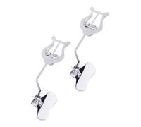 SHOWERORO 2 Clips Para Partituras De Trombón, Abrazaderas Metálicas Plateadas, Sujetapáginas Resistentes Para Músicos y Estudiantes, Accesorios Para Instrumentos De Viento y Bandas De Marcha