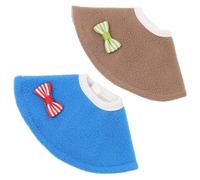 SHOWERORO 2 Collares Protectores antipicoteo para Aves tamaño M, Anillos de recuperación para Loros con Material Transpirable, diseño en Azul y marrón, Ideales para curación Tras Lesiones o cirugías