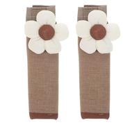 SHOWERORO 2 Fundas de Tela para Manija de Puerta 11X9 CM Protector de Mango Lavable Color Caqui Cubierta de Seguridad para Evitar Quemaduras y Frío Accesorio para Puertas de Dormitorio