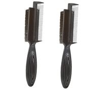SHOWERORO 2 piezas Cepillo de Limpieza para Cabello y Barba Doble Cara Nylon Flexible con Mango Ergonómico Antideslizante para Peluquería Profesional y Uso Doméstico