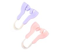SHOWERORO 2 piezas Clip Moldeador de Nariz de Silicona para Elevación y Corrección Rosa y Morado Herramienta de Belleza para Levantar y Forma al Puente Nasal