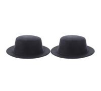 SHOWERORO 2 Piezas de Mini Sombreros DIY para Accesorios de Cabello, Hechos a Mano en Eva y Tela Clip de Cocodrilo, Ideales para Muñecas y Uso Personal