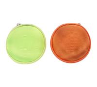 SHOWERORO 2 Piezas Estuche Portátil para Aceites y Organizador con Compartimentos para Botellas Pequeñas Bolsa de Ligera Verde y Naranja