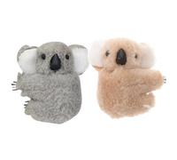 SHOWERORO 2 piezas Pinzas de Pelo para Mujer con Diseño de Koala de Peluche Accesorio Pequeño y Adorable para Niñas de Unidades Colores y Gris para Peinados y Ocasiones Especiales