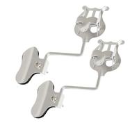 SHOWERORO 2 Soportes de Hierro para Partituras de Lira de Trombón, Ligeros y Versátiles Abrazadera, Color Plata, Ideales para Instrumentos de Viento y Música en Marcha