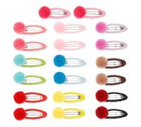 SHOWERORO 20 Pinzas Pelo Bolas Peludas para Niñas y Bebés, Accesorios Cabello que Evitan el Enredo Rotura, Diseño Clásico y Colores Variados