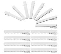 SHOWERORO 200 Unidades Pinza Cabello de Cocodrilo Rectangular de Hierro Electrochapado Color Plata, Sujeción Firme y Cómoda para Chicas y Estilistas en Atuendos Casuales