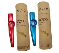 SHOWERORO 2juegos Kazoos De Metal Instrumento Musical Para Guitarra y Ukelele Fácil De Aprender Kazoo Musical De Rendimiento