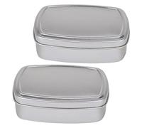 SHOWERORO 2piezas Estuches De Viaje De Aluminio Jaboneras para Guardar Maquillaje Cremas Lociones y Champús Diseño Práctico y Ligero