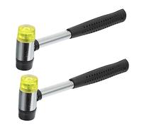 SHOWERORO 2piezas Martillo De Fret Doble Cabeza De Plástico Para Guitarra Herramienta De Reparación Práctica Para Instrumentos De Cuerda Negro