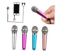 SHOWERORO 2piezas Micrófono k Song Mini Micrófono Para Grabación y Comunicación Compatible Pc y Smartphones Fácil De Usar