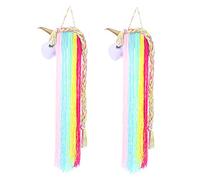 SHOWERORO 2piezas Pinzas Pelo De Unicornio Cinturón De Almacenamiento Colgante Organizador De Tocados Decoración De Fotos