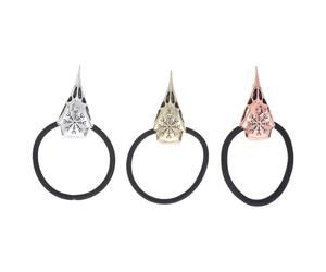 SHOWERORO 3 Gomas Cabello Diseño de Calavera Vikingo Gótico para Halloween y Fiestas de Disfraces, Aleación Ligera y Cómodas de Usar, Paquete de 3 Unidades