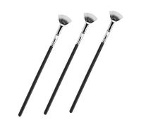 SHOWERORO 3 piezas Cepillos para Pestañas Curvados Aplicadores de Rímel Duraderos y Suaves Herramienta de Maquillaje para Densidad y Separación Color Negro Versátil para Uso Prolongado