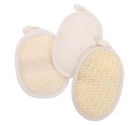 SHOWERORO 3 Piezas Esponjas Exfoliantes Naturales de Lufa, Sisal y Cáñamo 3 Piezas para Baño, Almohadillas de Limpieza Profunda Ecológicas, Exfoliantes Corporales Reutilizables, Ideales para