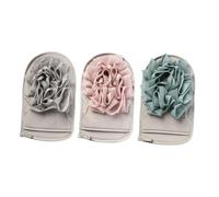 SHOWERORO 3 piezas Guantes de Ducha Exfoliantes Doble Cara con Esponja Natural y PE Suaves y Duraderos para Masaje Corporal y Limpieza Diaria para Hombre y Mujer Casa