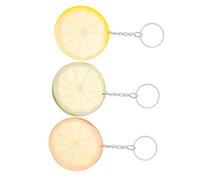 SHOWERORO 3 Piezas Rodaja de Limón Artificial Colgantes Decorativos para Bolso de Mujer Accesorios Versátiles y Ligeros para Llaves y Mochilas Diseño Estético y Detallado