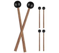 SHOWERORO 3pares of Ethereal Drumsticks Rubber Mallet Percussion Instrument Accessory for Beginners and Kids