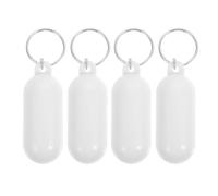 SHOWERORO 4 Llaveros Flotantes Blancos de Abs para Llaves, Colgantes Delicados para Bolsos y Mochilas, Protección Anticaída para Deportes Acuáticos y Uso Diario