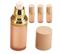 SHOWERORO 4 Piezas Botellas de Base de Maquillaje Recargables de 30 Ml, Envases Cosméticos Acrílicos de Doble Capa a Prueba de Fugas, Dispensadores de Loción para Viaje, Frascos para Cuidado