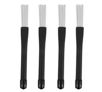 SHOWERORO 4 Piezas Cepillos de Nylon Flexibles y Portátiles Accesorios de Percusión para Músicos Parche Perfectos para Práctica y Cualquier Lugar
