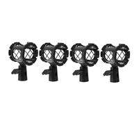 SHOWERORO 4 Piezas De Soporte Para Micrófono A Prueba De Golpes Abrazadera Reductora Resistente Color Negro