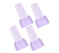 SHOWERORO 4 Piezas Herramientas Limpiadoras de Cepillos para Cabello Morado, Compacto y Portátil, Garras para Eliminar Polvo y Pelo, Adecuado para Limpieza Diaria y Viaje, Cuidado Práctico