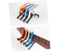 SHOWERORO 4piezas Afinador Clip Para Guitarra Folk y Ukulele Capo De Púas Incluidas Para Guitarras Acústicas y Violines