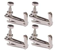 SHOWERORO 4piezas Afinadores De Cuerdas Para Violin Metal Afinador De Violín Ranuras Ajustables Brillo Fácil Extracción