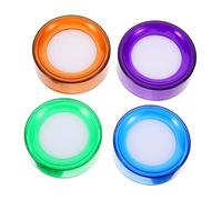 SHOWERORO 4piezas Esponjas Humidificadoras Redondas Para Dedos Accesorio Para Húmedecer Oficina y Banca Resistente y Ligero Para Contar Dinero y Documentos Verde Azul Naranja