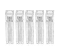 SHOWERORO 5 envases vacíos para Brillo Labial: Mini Tubo cosmético Recargable - Tubos de Maquillaje Transparentes, Botella vacía de Aceite Labial Transparente con aplicador para la elaboración de