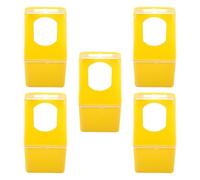 SHOWERORO 5 Piezas Comedero Colgante para Palomas y Periquitos con Tapa Caja Plástica Multifuncional para Alimentación y Agua Recipiente para Aves y Aves de Corral Diseño Compacto y