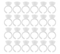 SHOWERORO 500 piezas Unidades Anillos para Microblading sin Divisores Soporte Plástico para Pegamento de Pestañas y Tinta de Envases Pequeños para y Extensiones Herramienta