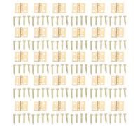 SHOWERORO 50piezas Bisagras de Cazoleta Doradas para Puertas de Armario Bisagras Pequeñas para Cajas de Madera y Joyeros Incluye Clavos para Muebles Vintage
