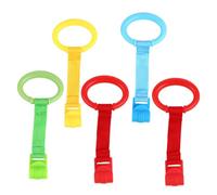 SHOWERORO 5piezas Anillos De Tirón Para Bebés Para Asistencia El Aprendizaje Estación De Anillos Colgantes Para Cuna y Paseo Mejora La Coordinación Mano-ojo Desarrollo Motor Infantil