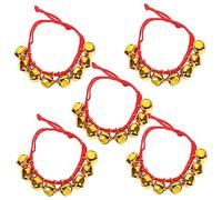 SHOWERORO 5piezas Pulsera De Campana para Fiestas Accesorios De Escenario Pulseras De Cascabeles De Moda para Danza y Actuaciones