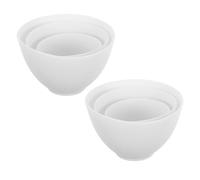 SHOWERORO 6 piezas Boles de Silicona Reutilizables para Mezclar Cuencos Portátiles para Mascarillas Faciales Pequeño Mediano y Grande para DIY Cuidado