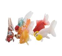 SHOWERORO 6 Piezas De Adornos De Simulación para Acuario Figuras De Plástico para Pecera Peces Dorados Artificiales Peces Tropicales Adornos Artificiales Flotantes De PVC