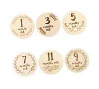 SHOWERORO 6 Piezas Tarjetas De Del Mensuales Tarjetas Conmemorativas De Nacimiento Doble Cara Para Bebés Recién Nacidos Para Fotos De