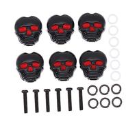 SHOWERORO 6piezas Botones De Clavija De Guitarra Esquelético Accesorios De Afinación De Diseño Creativo y Moderno Compatible Guitarras Eléctricas y Acústicas Incluye Tornillos Para