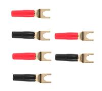 SHOWERORO 6piezas Conector De Altavoz Tipo Conector Banana Chapado Adaptador Para Altavoces De Audio Uso Para Sistemas De Sonido Home Theater