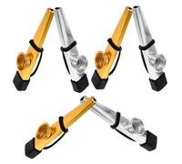SHOWERORO 6piezas Kazoo Metálico De Membranas Para Niño Niña y Adultos Instrumento Musical Compacto Para Guitarra y Ukelele Para Práctica y Acompañamiento Musical