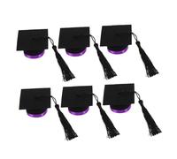 SHOWERORO 6piezas Mini Sombreros De Graduación para Botellas De Vino De Tapas Decorativas De Fiesta Accesorios Divertidos para Celebraciones De Graduación Diseño Clásico y Cubiertas