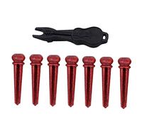 SHOWERORO 7piezas Clavos De Madera Para Guitarra De Cocobolo Extractor Accesorios De Puente Para Guitarra Acústica y Folklórica Sin Concha Negro