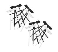 SHOWERORO 8 Piezas horquilla de lazo lazos para el cabello diademas para el pelo niña arcos hair clips orquillas pinzas para el cabello con lazo cintas para el cabello cordón
