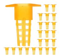 SHOWERORO 80 Unidades Caja de Cubierta Introducción para Reina de Abeja de Plástico Amarillo Observación Fácil y Rápida para Apicultura y Enjambres