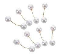 SHOWERORO 8piezas Pin de Perla Imperdibles para Ropa Broches de Cuentas Fijos Decorativos Alfileres de Camisa Antiexposición para Vestidos y Camisas Mujer